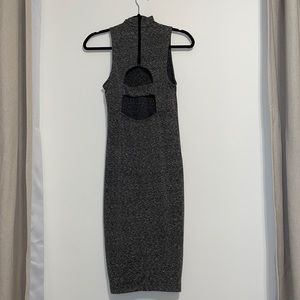 Gray Body Con dress with cut out